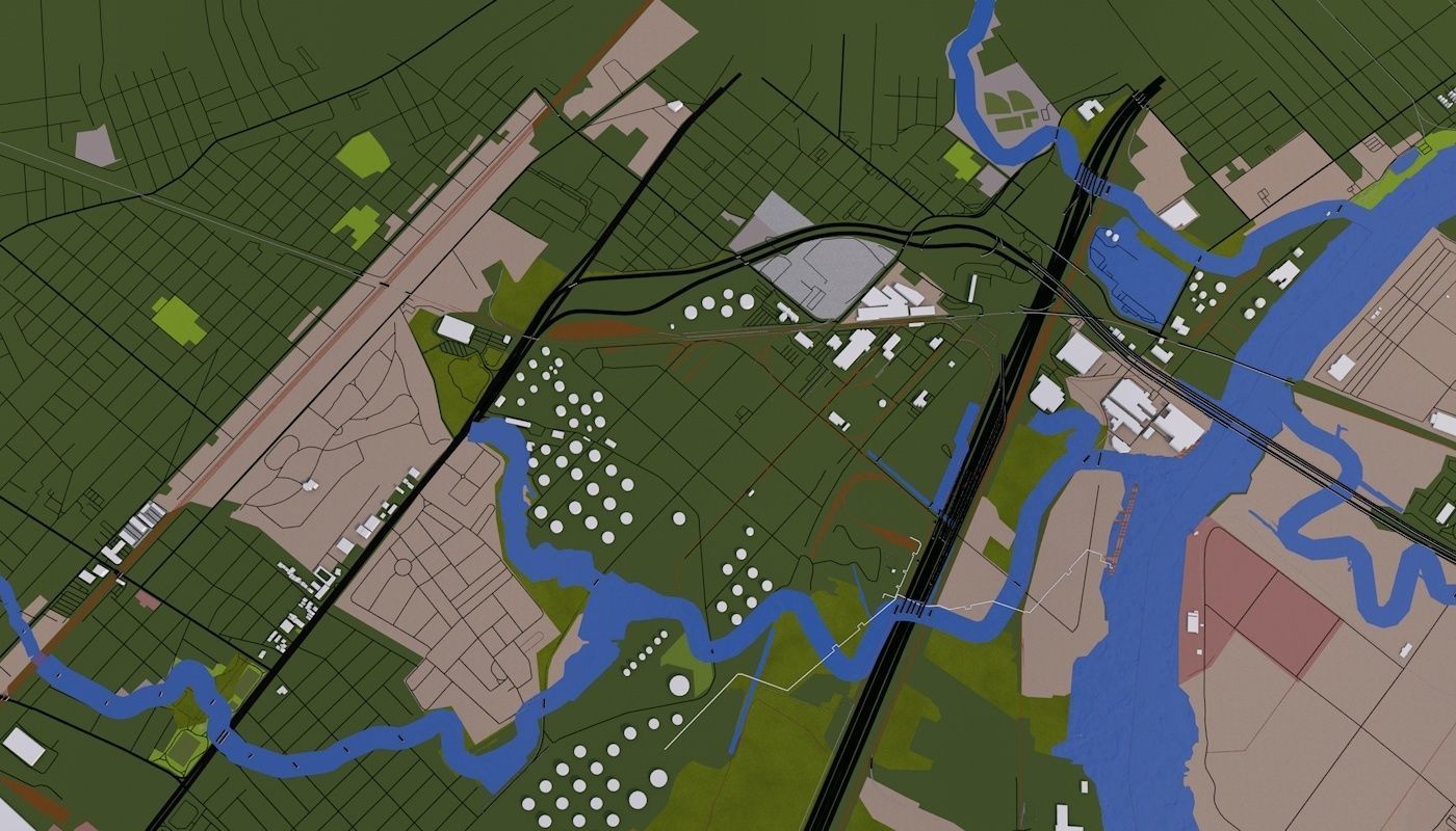 Staten Island NY USA Low-poly 3D model_5