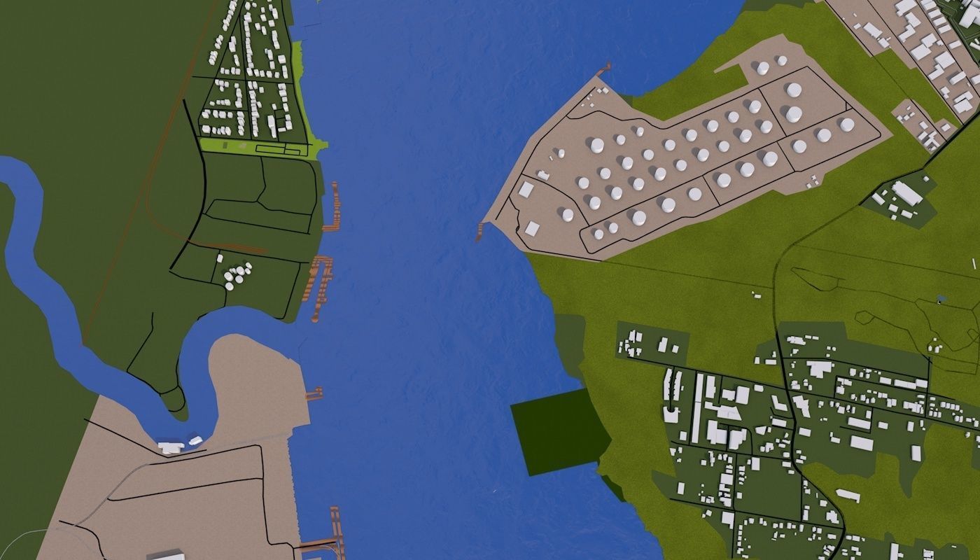 Staten Island NY USA Low-poly 3D model_19