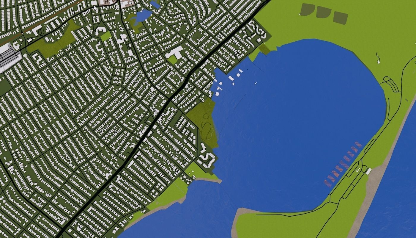 Staten Island NY USA Low-poly 3D model_22