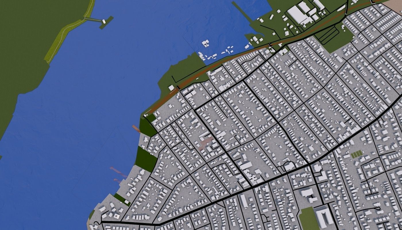 Staten Island NY USA Low-poly 3D model_28