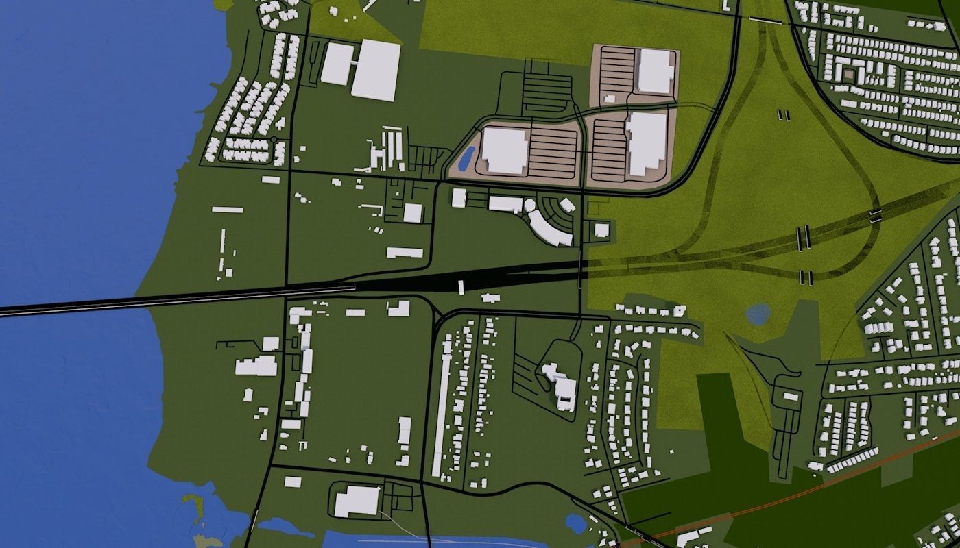 Staten Island NY USA Low-poly 3D model_26