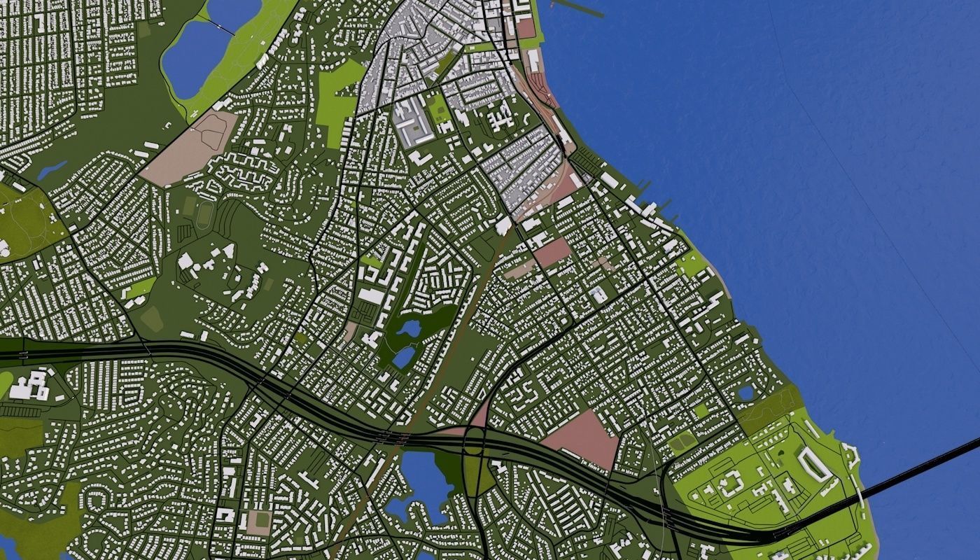 Staten Island NY USA Low-poly 3D model_9