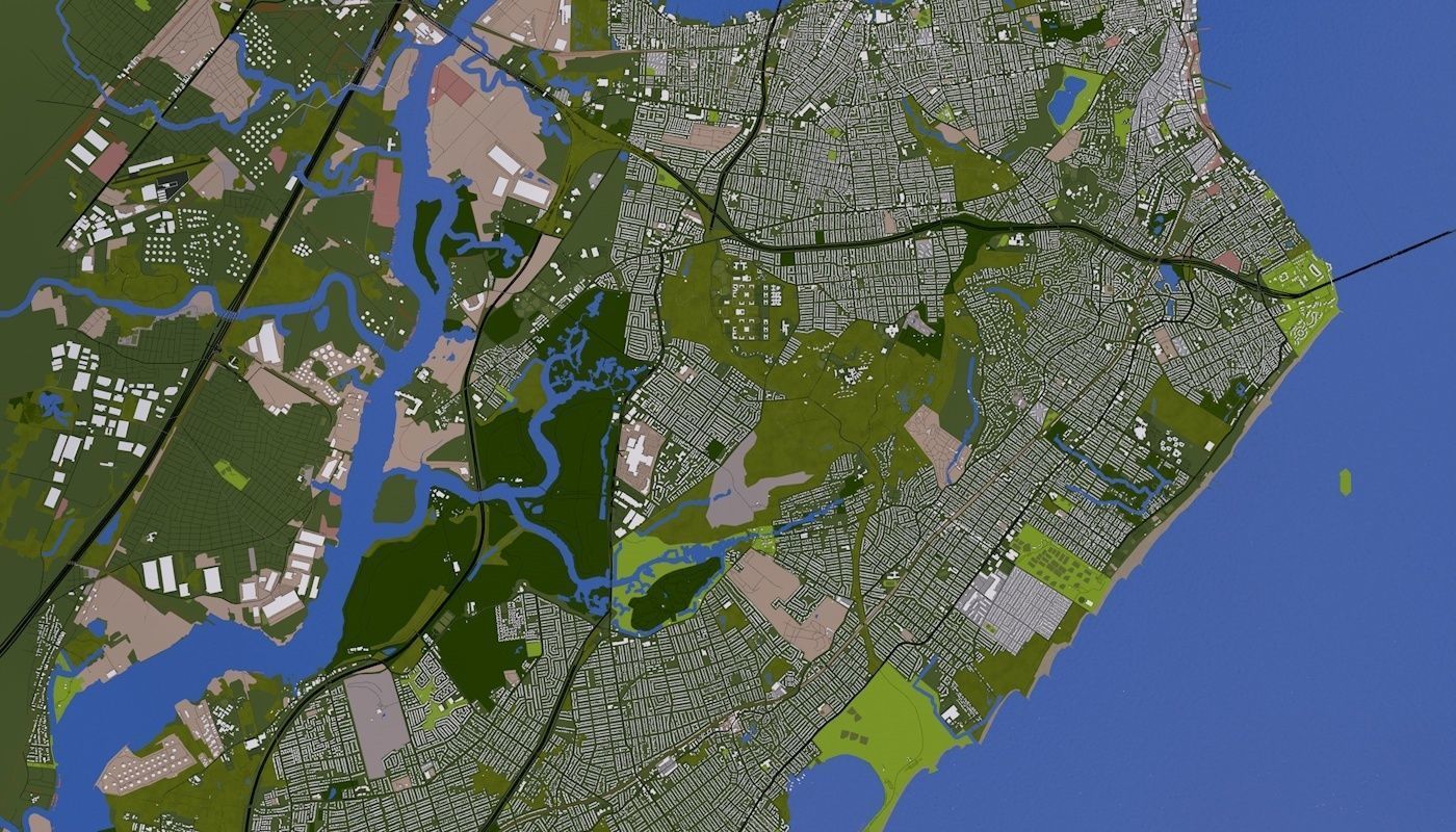 Staten Island NY USA Low-poly 3D model_3