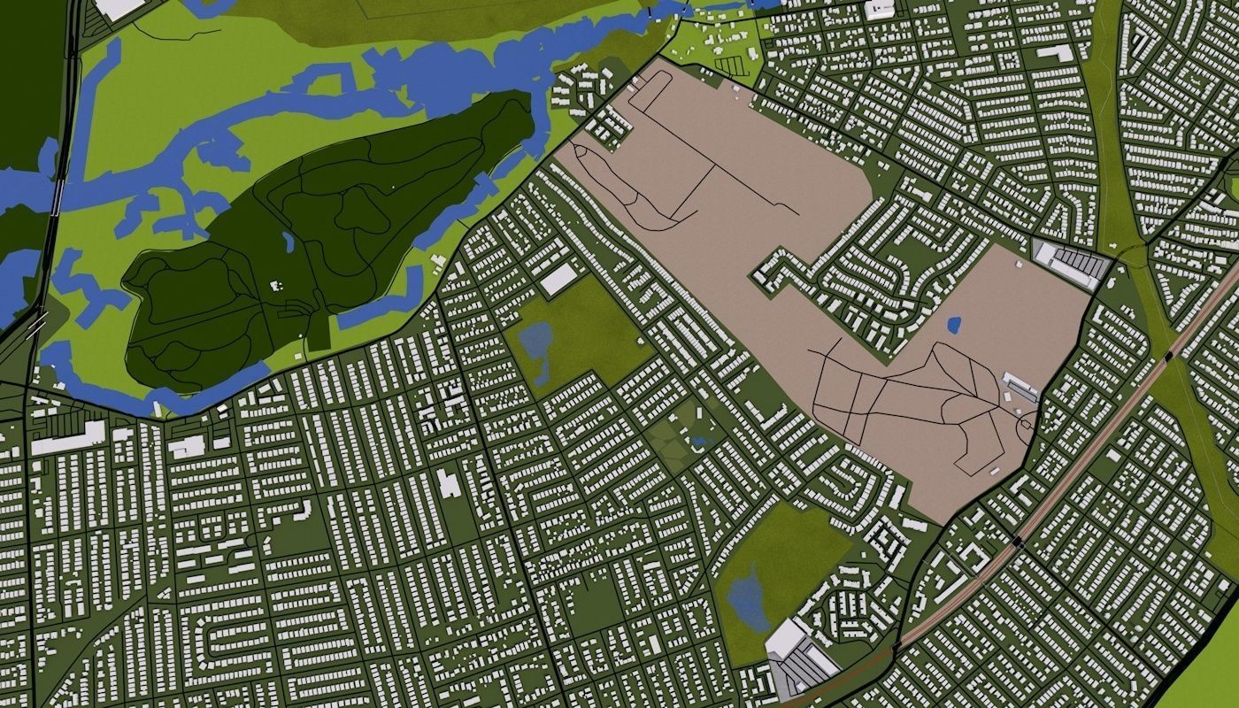 Staten Island NY USA Low-poly 3D model_16