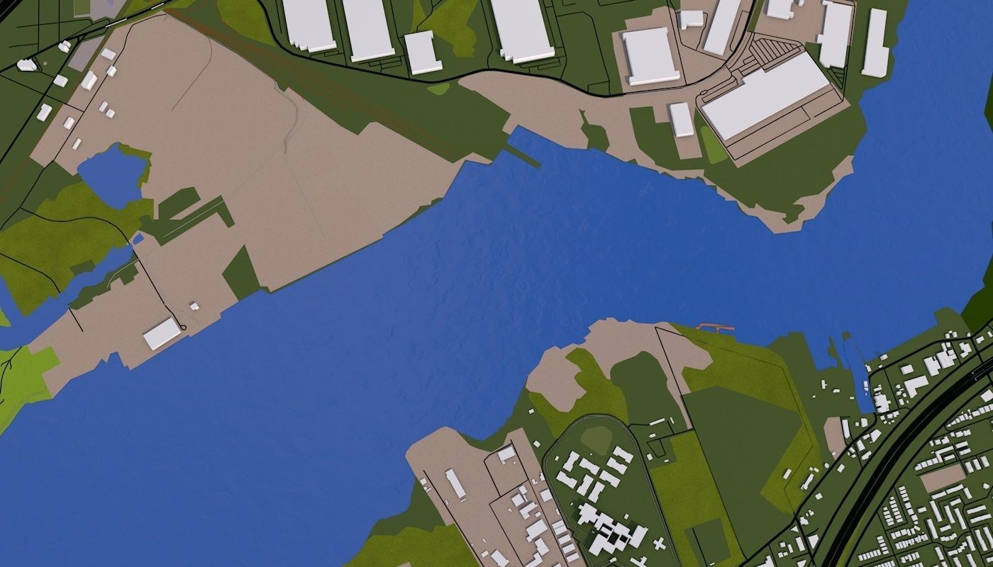Staten Island NY USA Low-poly 3D model_18