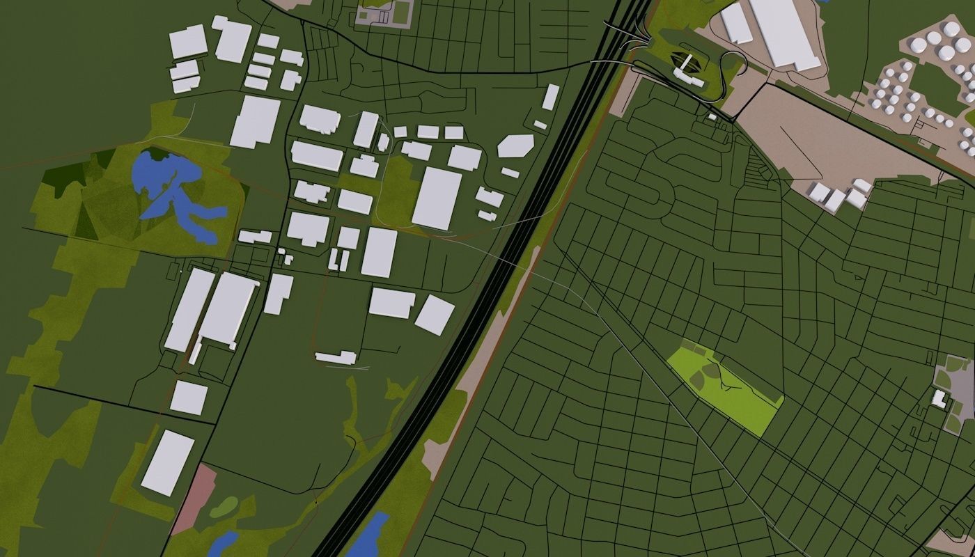 Staten Island NY USA Low-poly 3D model_12