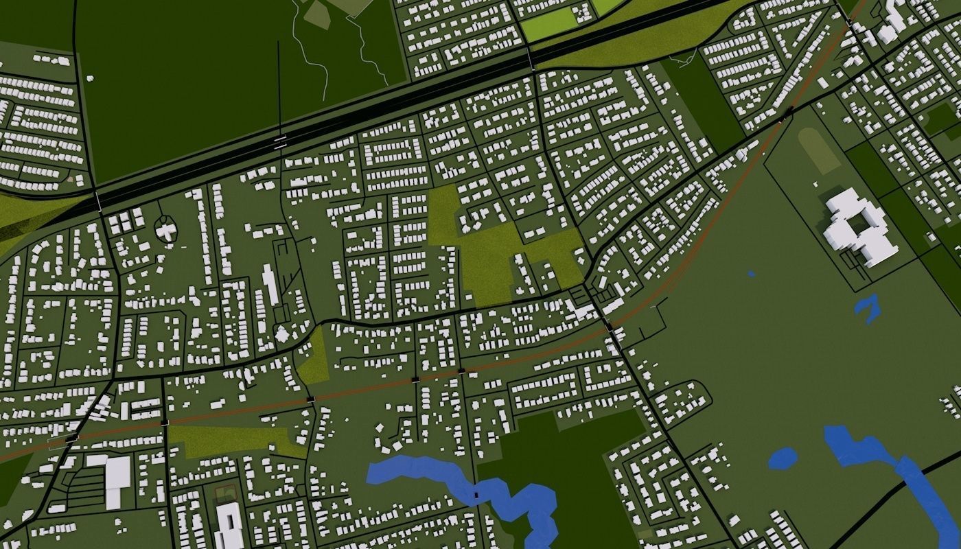 Staten Island NY USA Low-poly 3D model_25