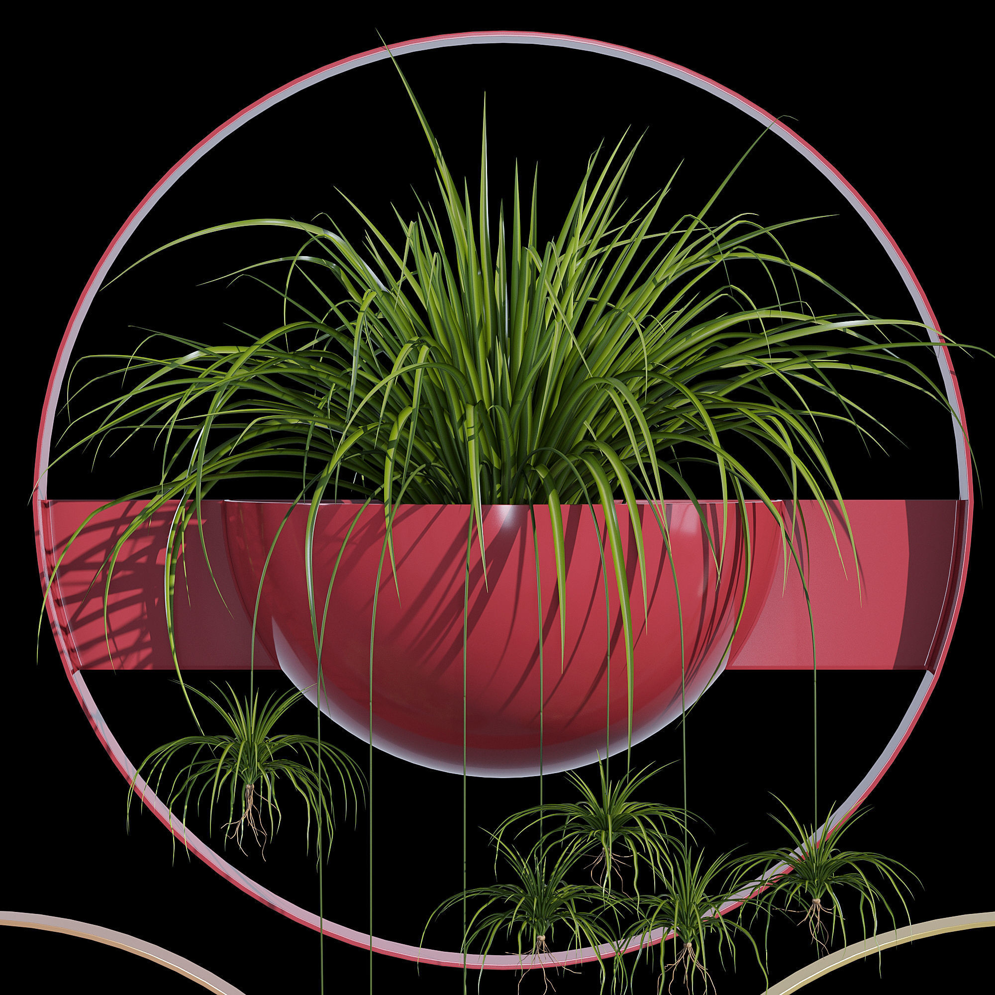 Unity wall planter 3D model_4