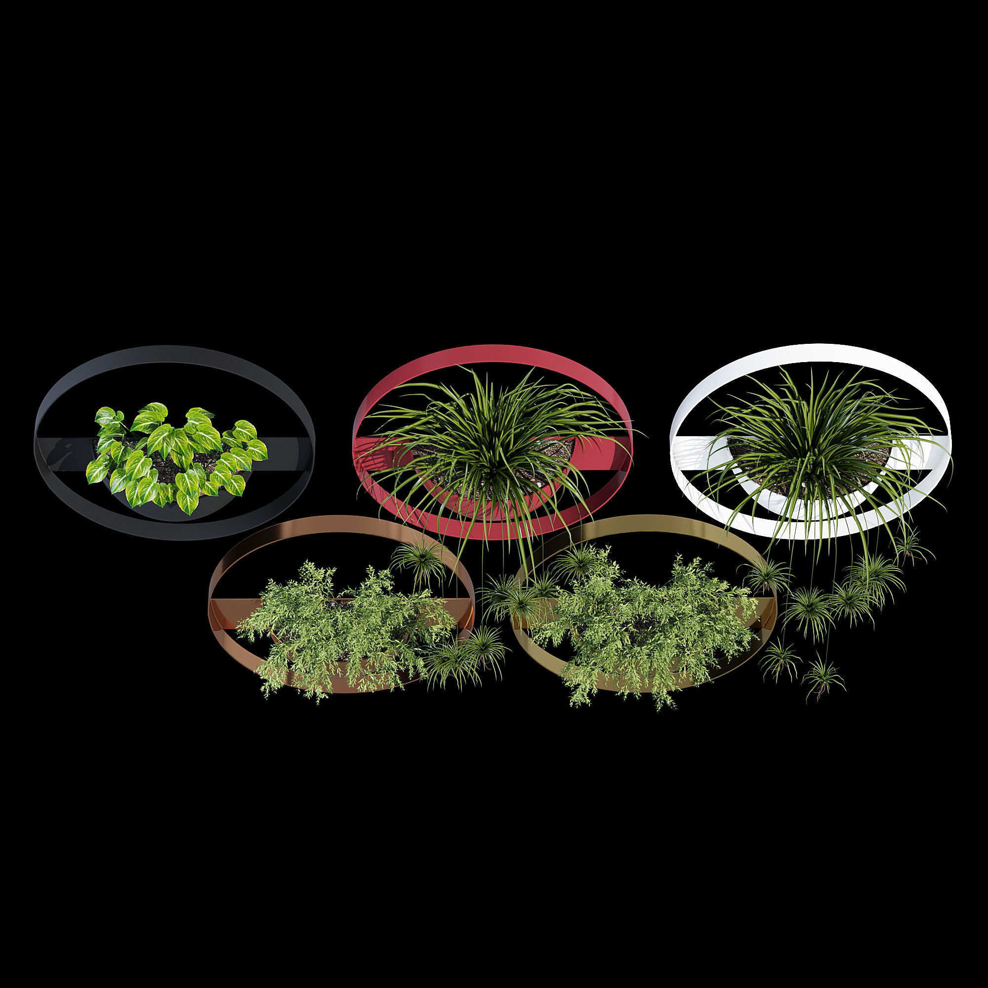 Unity wall planter 3D model_3