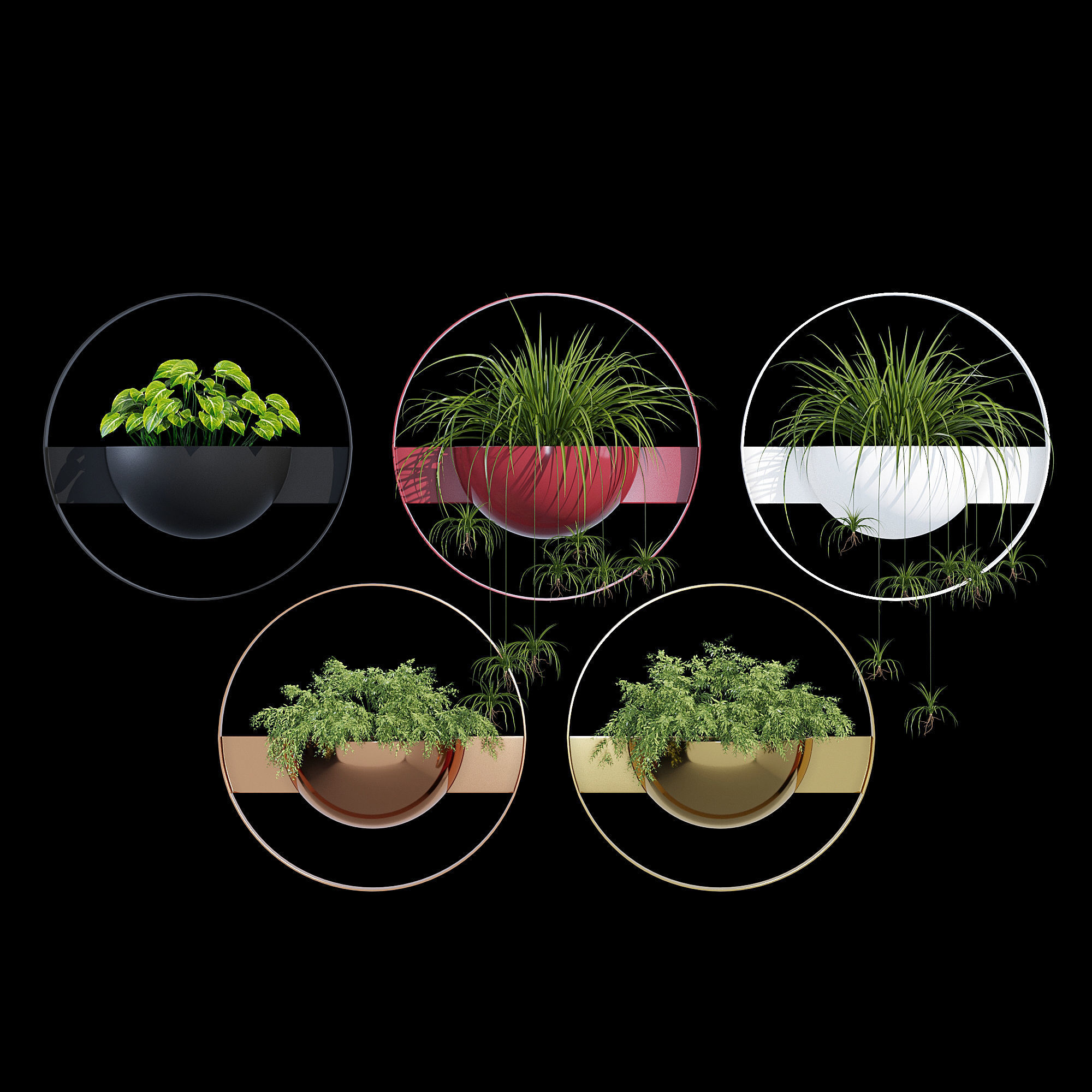 Unity wall planter 3D model_1