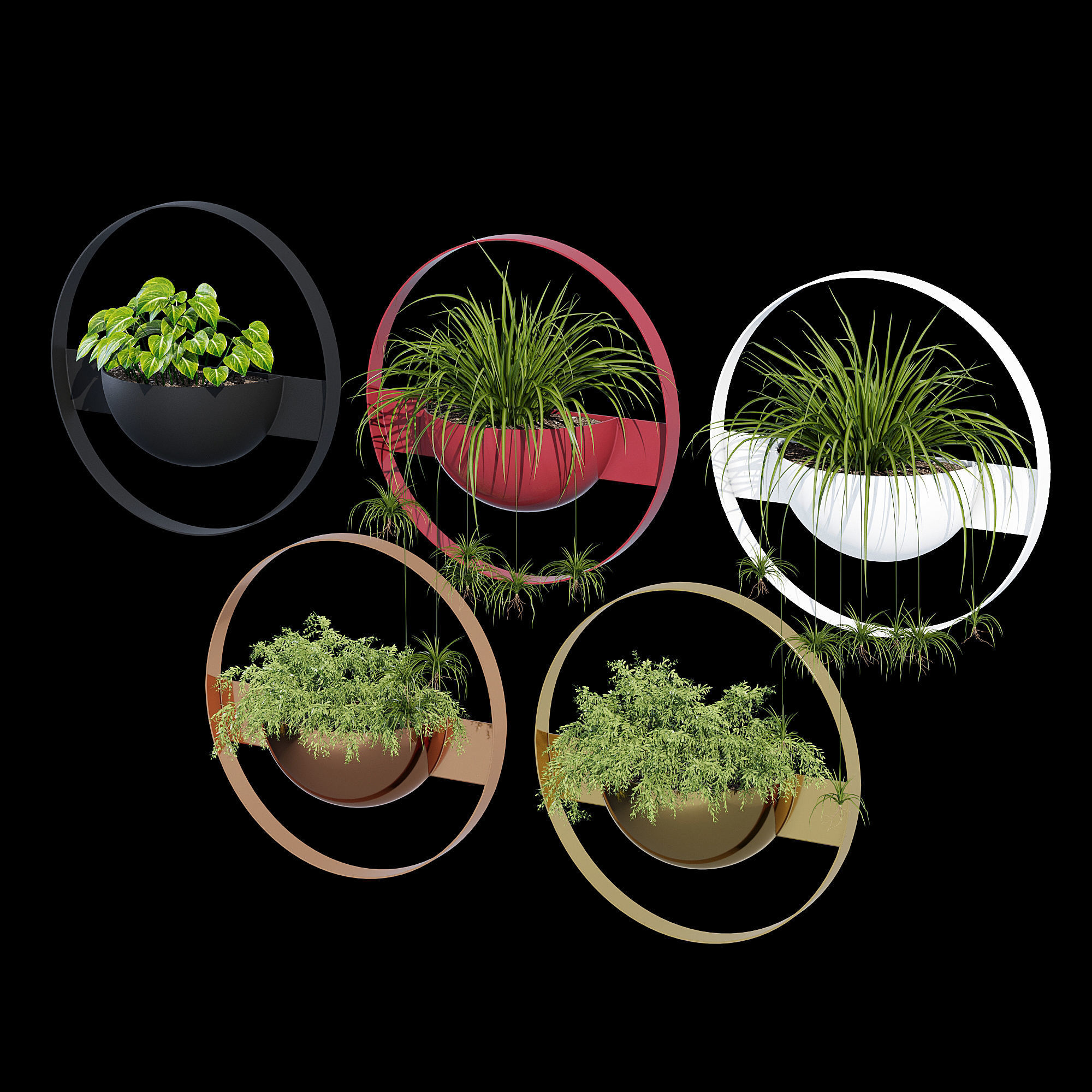 Unity wall planter 3D model_2