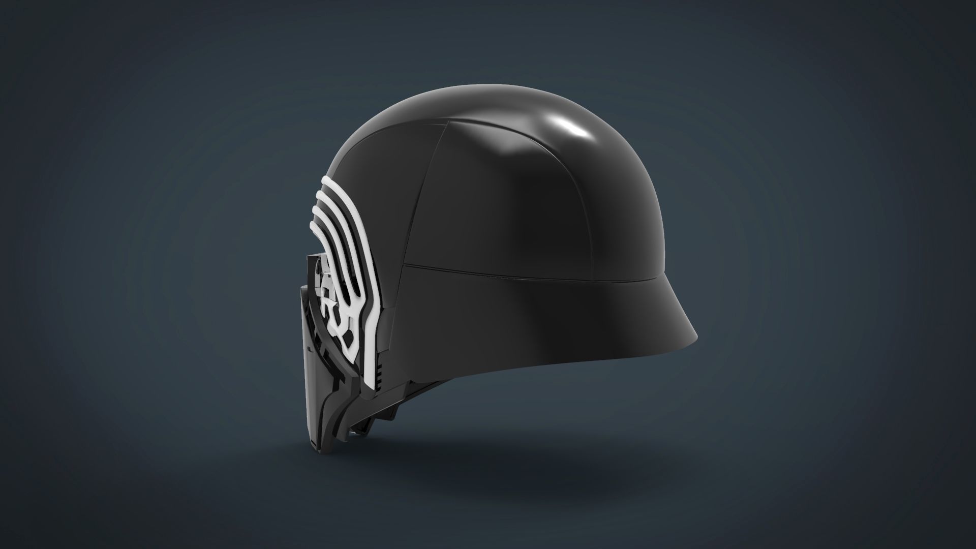 Kylo Ren Helmet - stl files for 3d printing 3D print ready model 3D print model_4