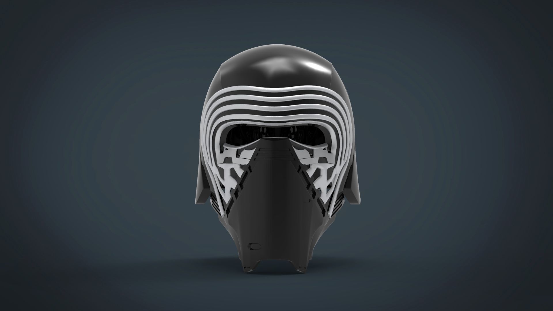 Kylo Ren Helmet - stl files for 3d printing 3D print ready model 3D print model_8