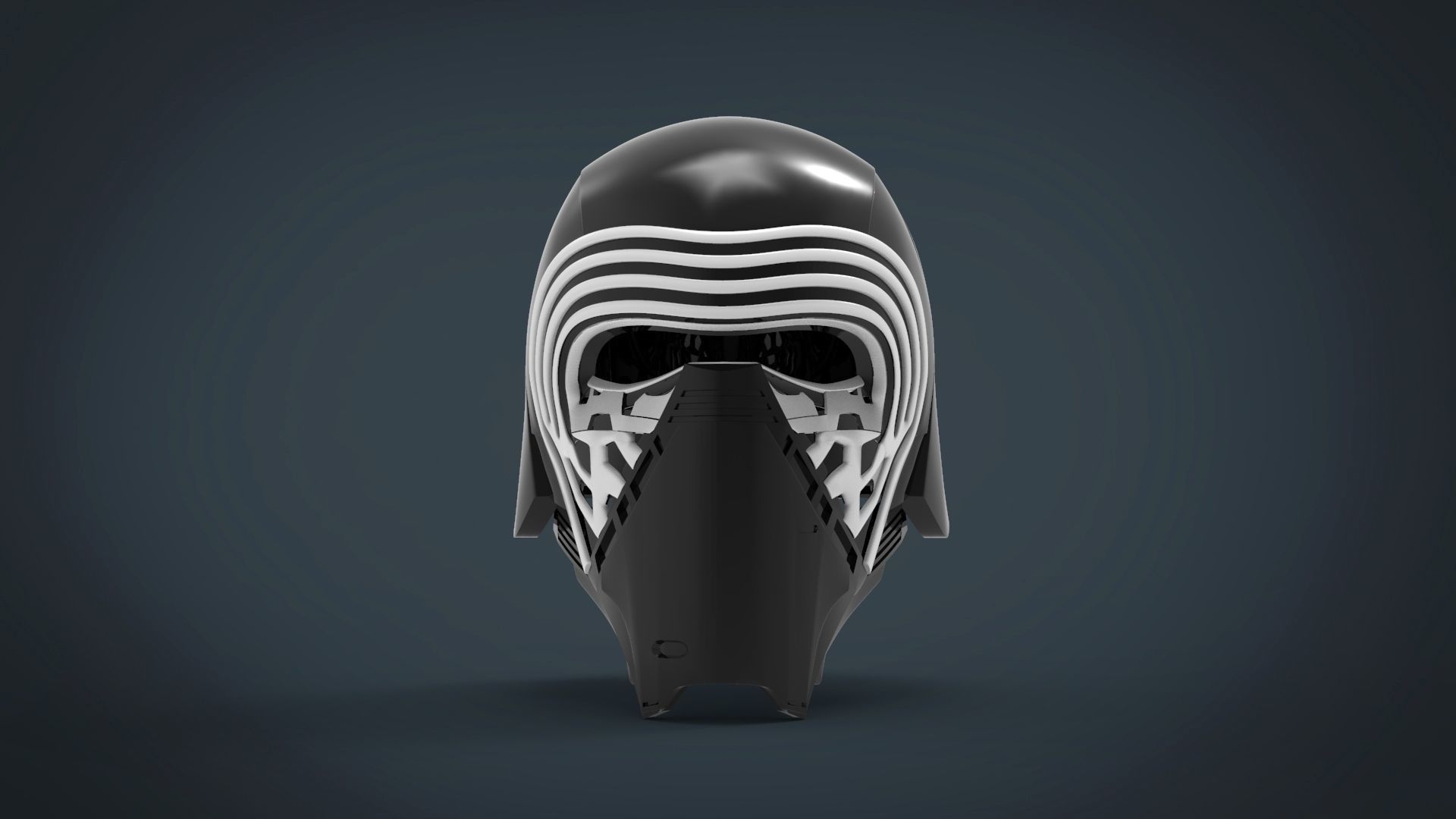 Kylo Ren Helmet - stl files for 3d printing 3D print ready model 3D print model_9