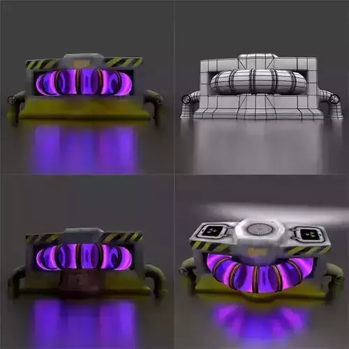 Reactor LowPoly Game Free low-poly 3D model