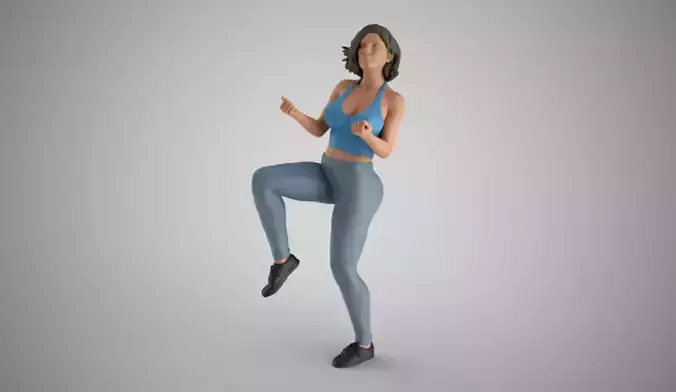 Girl Celebrating Success 3D print model