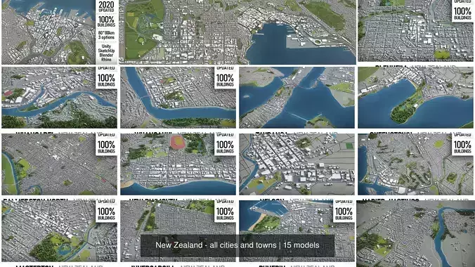 New Zealand - all cities and towns