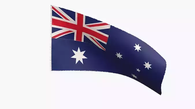 Australia Flag Low-poly 3D model