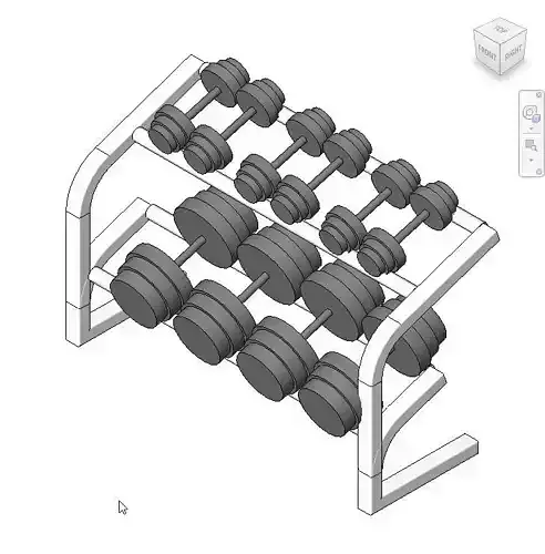 Gym tools  set - Revit family  3D model