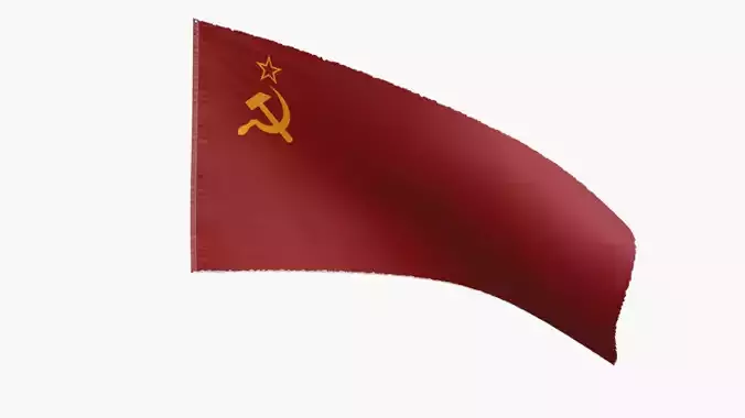 Soviet Union Flag Low-poly 3D model