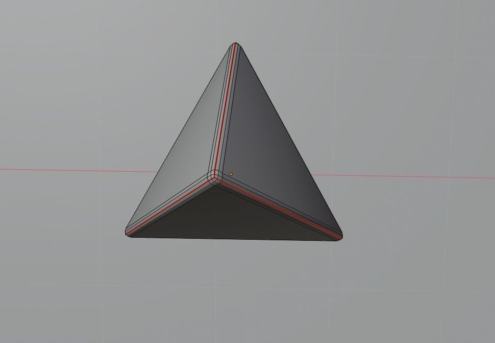 Dice Four Sides RPG - 2 models - Dado 4 lados Low-poly 3D model_17