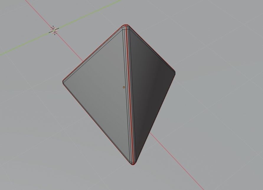 Dice Four Sides RPG - 2 models - Dado 4 lados Low-poly 3D model_16