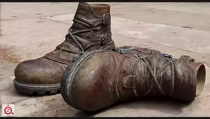 High-Quality Boot Set 3d model