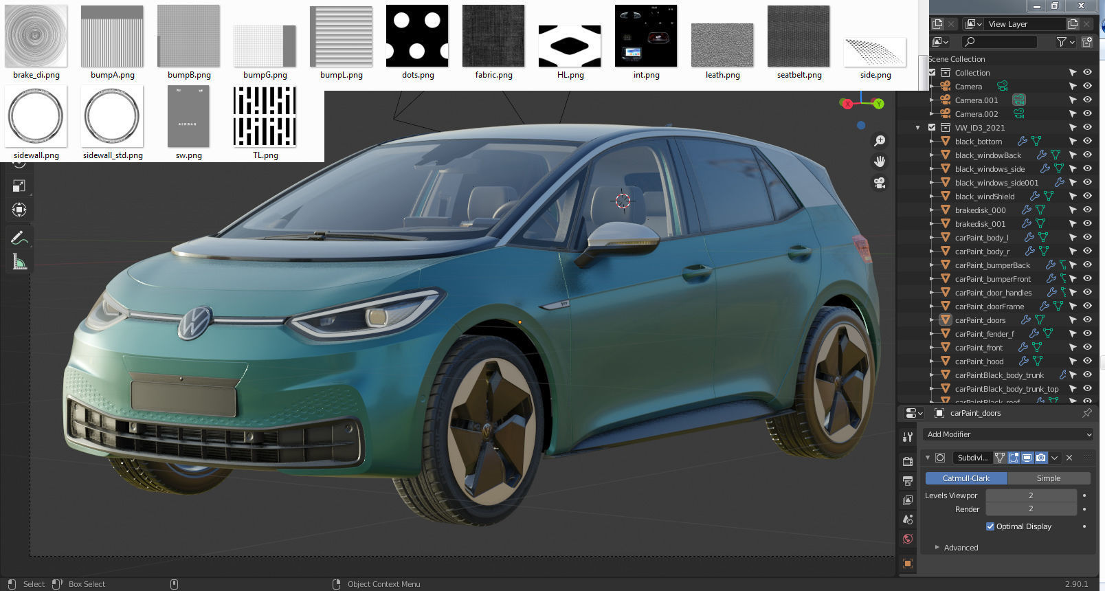 VW ID3 2020 3D model_27