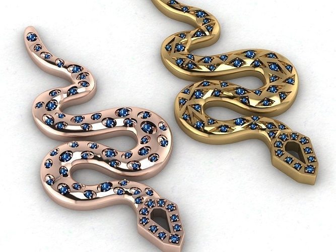  pendant in the form of a snake 3D print model