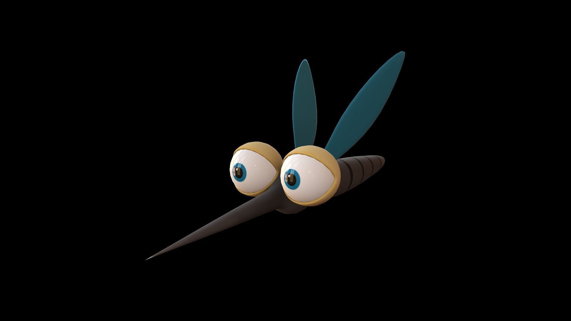 Asset - Cartoons - Animal - Insect - Mosquito - Rig 3D model_6