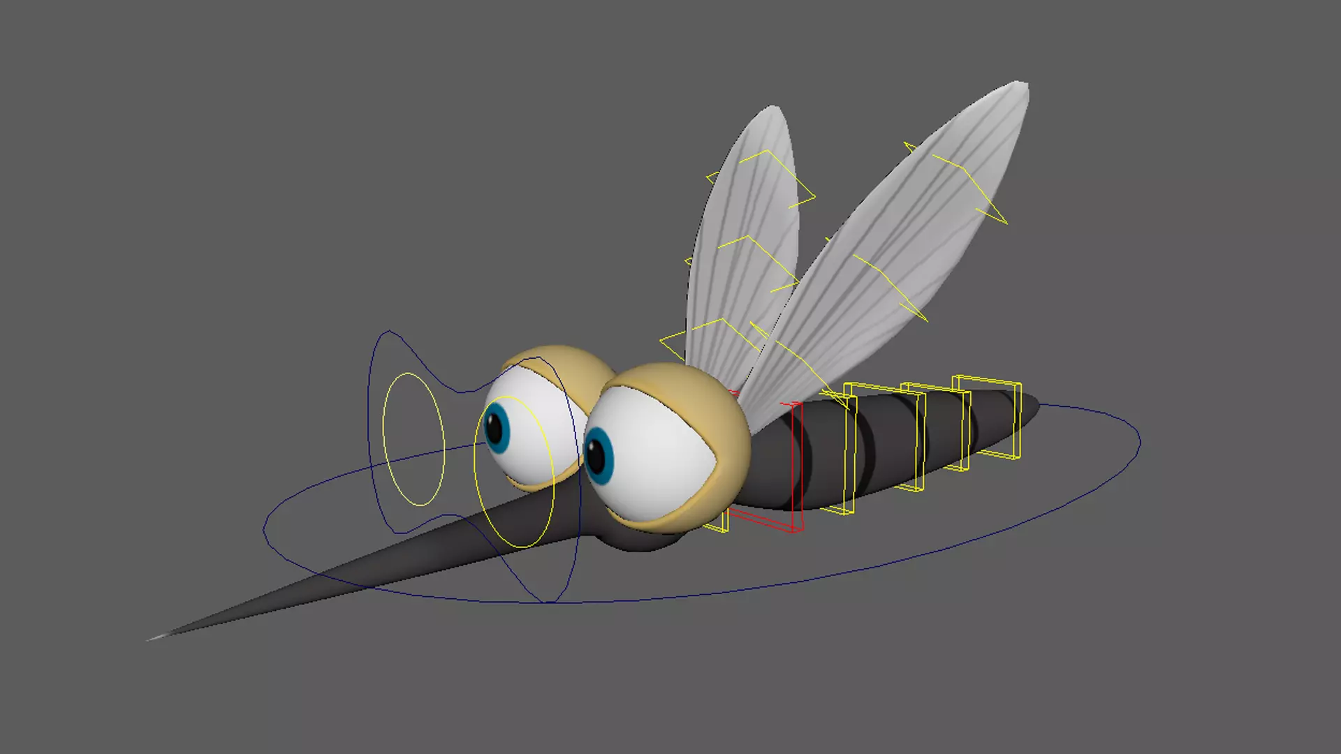 Asset - Cartoons - Animal - Insect - Mosquito - Rig 3D model_0