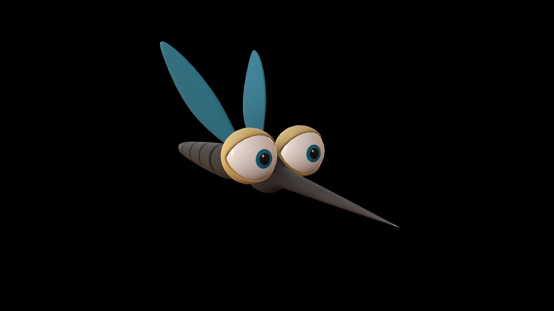 Asset - Cartoons - Animal - Insect - Mosquito - Rig 3D model_2
