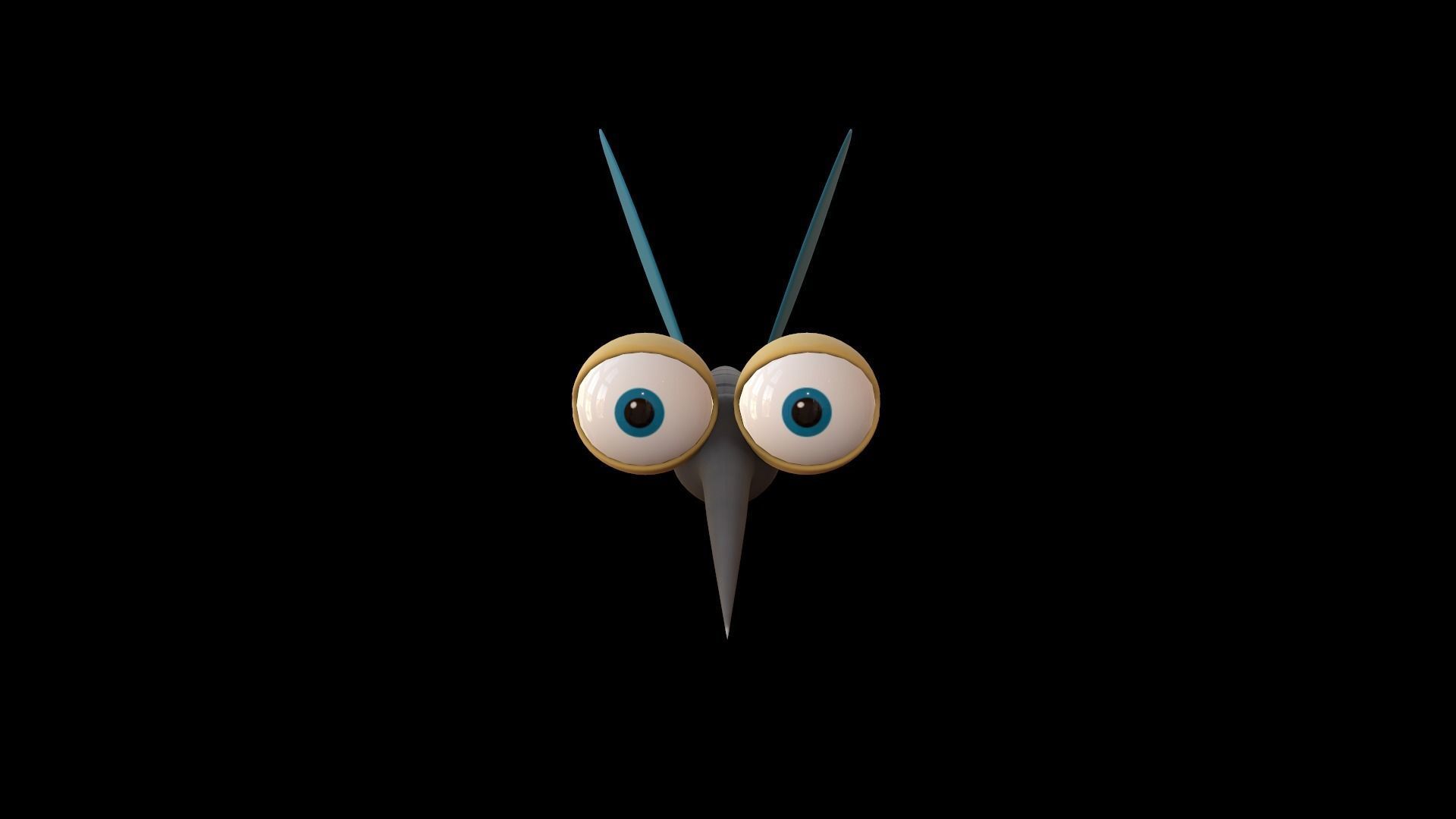 Asset - Cartoons - Animal - Insect - Mosquito - Rig 3D model_3