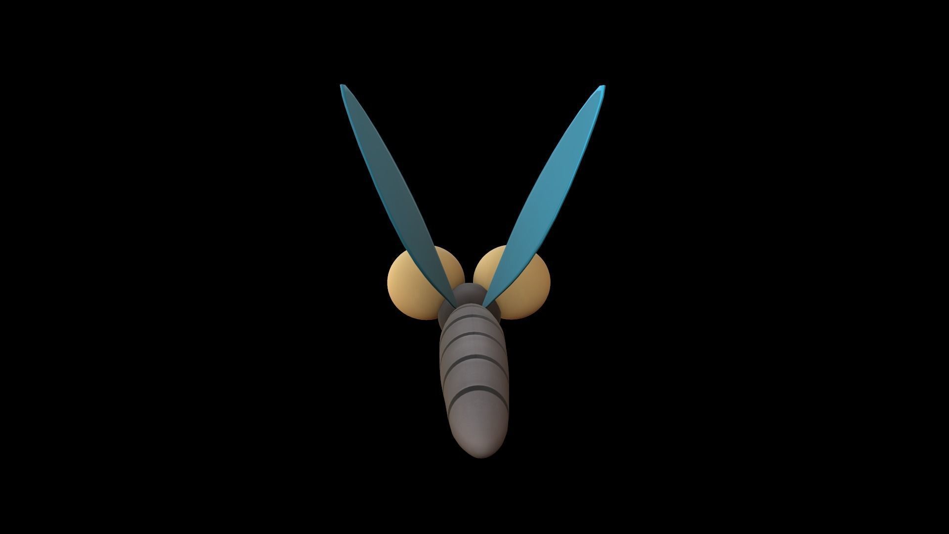 Asset - Cartoons - Animal - Insect - Mosquito - Rig 3D model_5