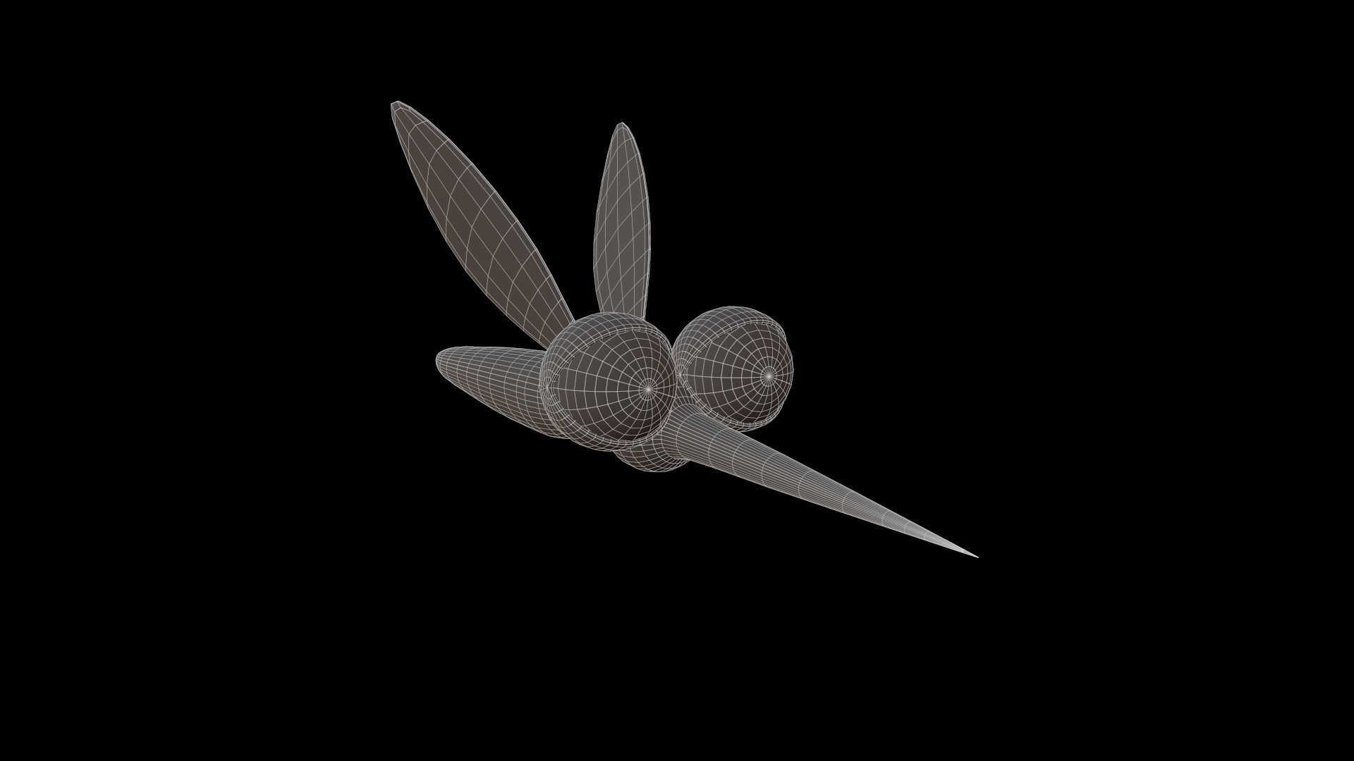 Asset - Cartoons - Animal - Insect - Mosquito - Rig 3D model_7