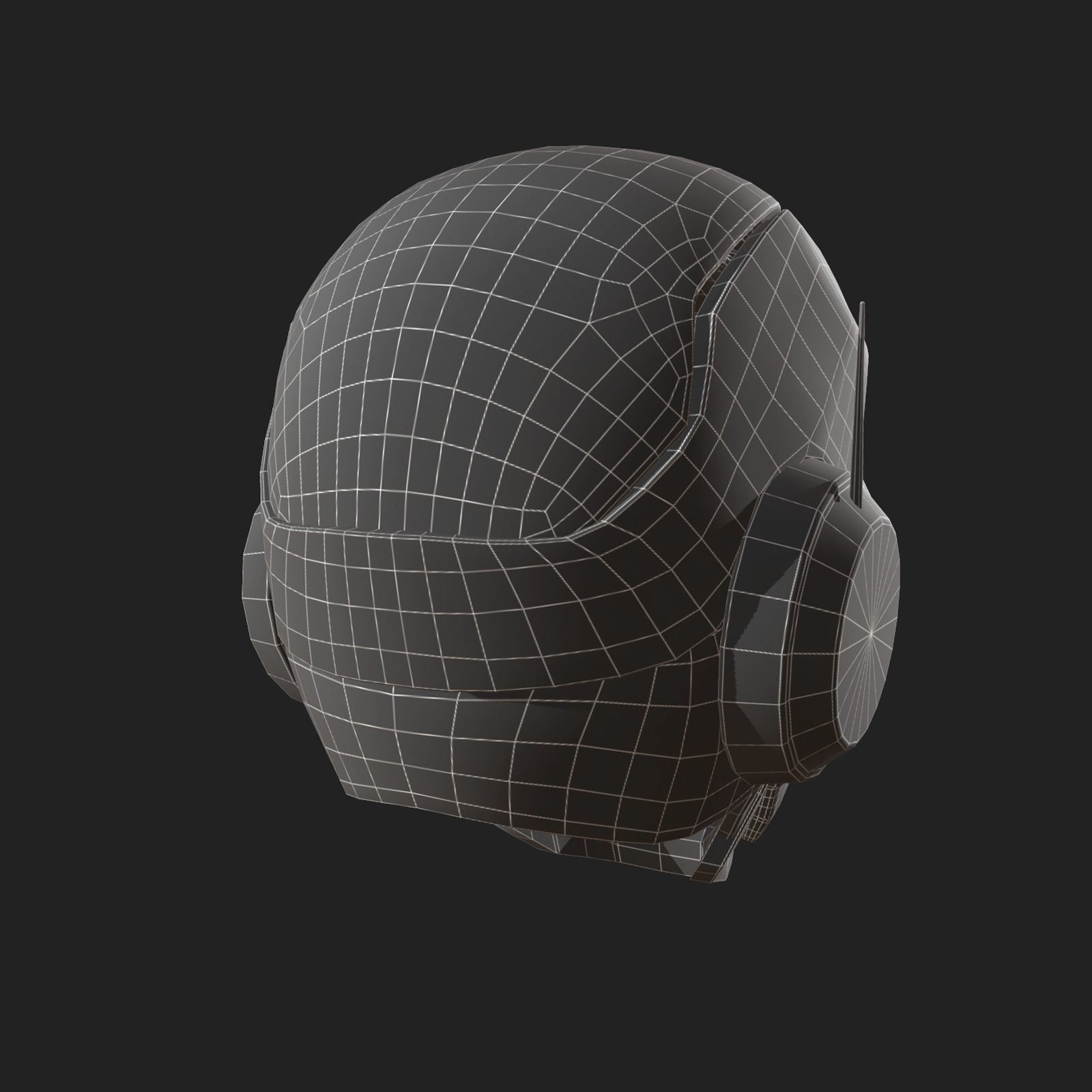 Helmet scifi military armor develop fantasy combat Low-poly 3D model_11