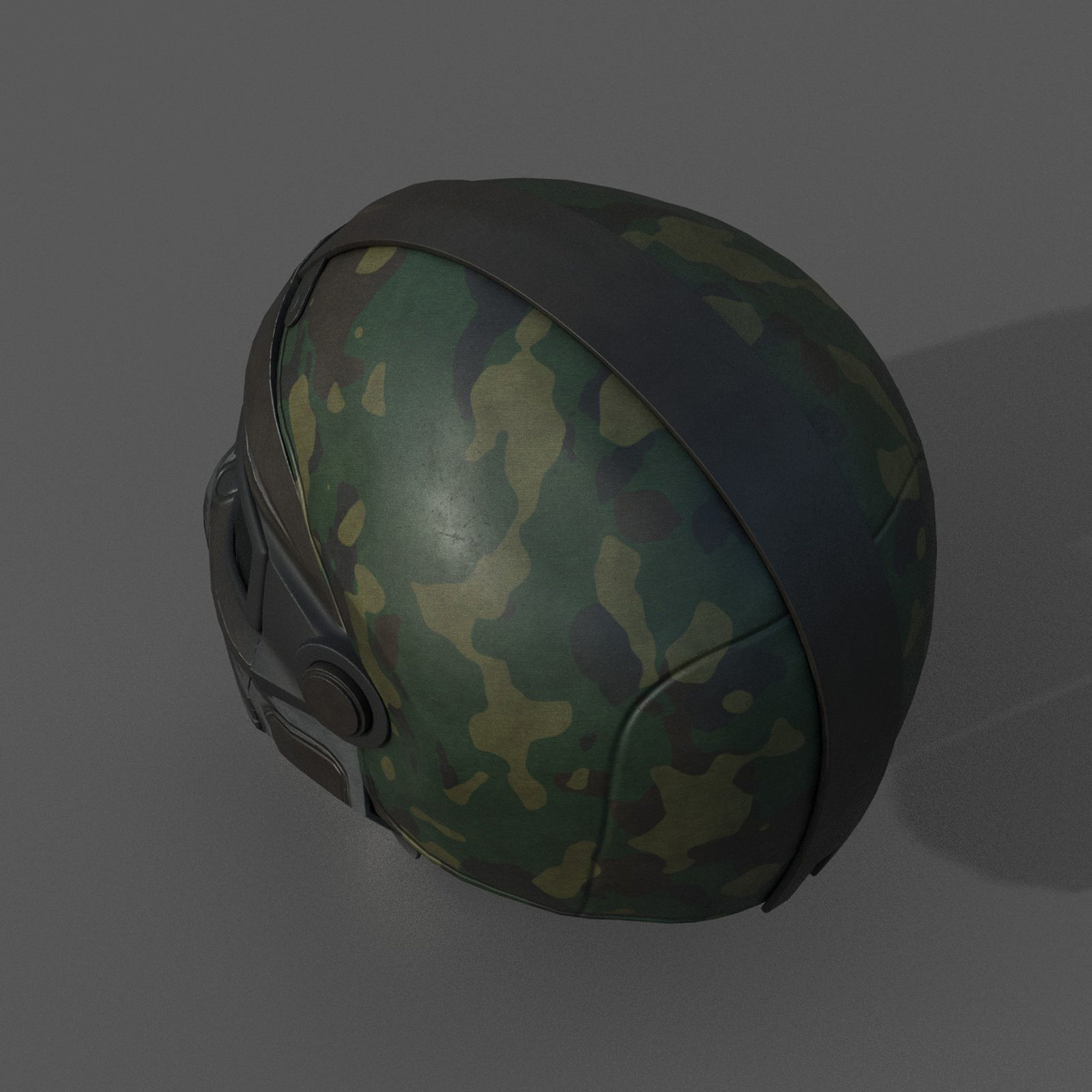 Helmet scifi armor combat military fantasy cyborg Low-poly 3D model_5