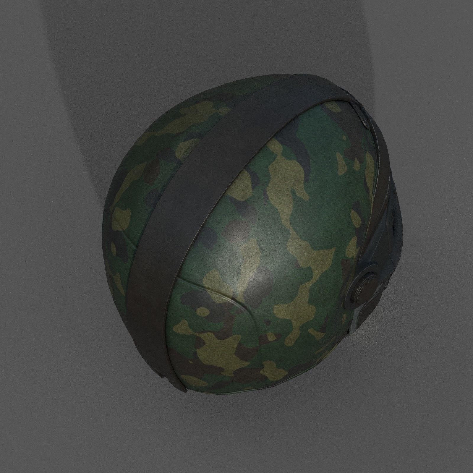 Helmet scifi armor combat military fantasy cyborg Low-poly 3D model_4