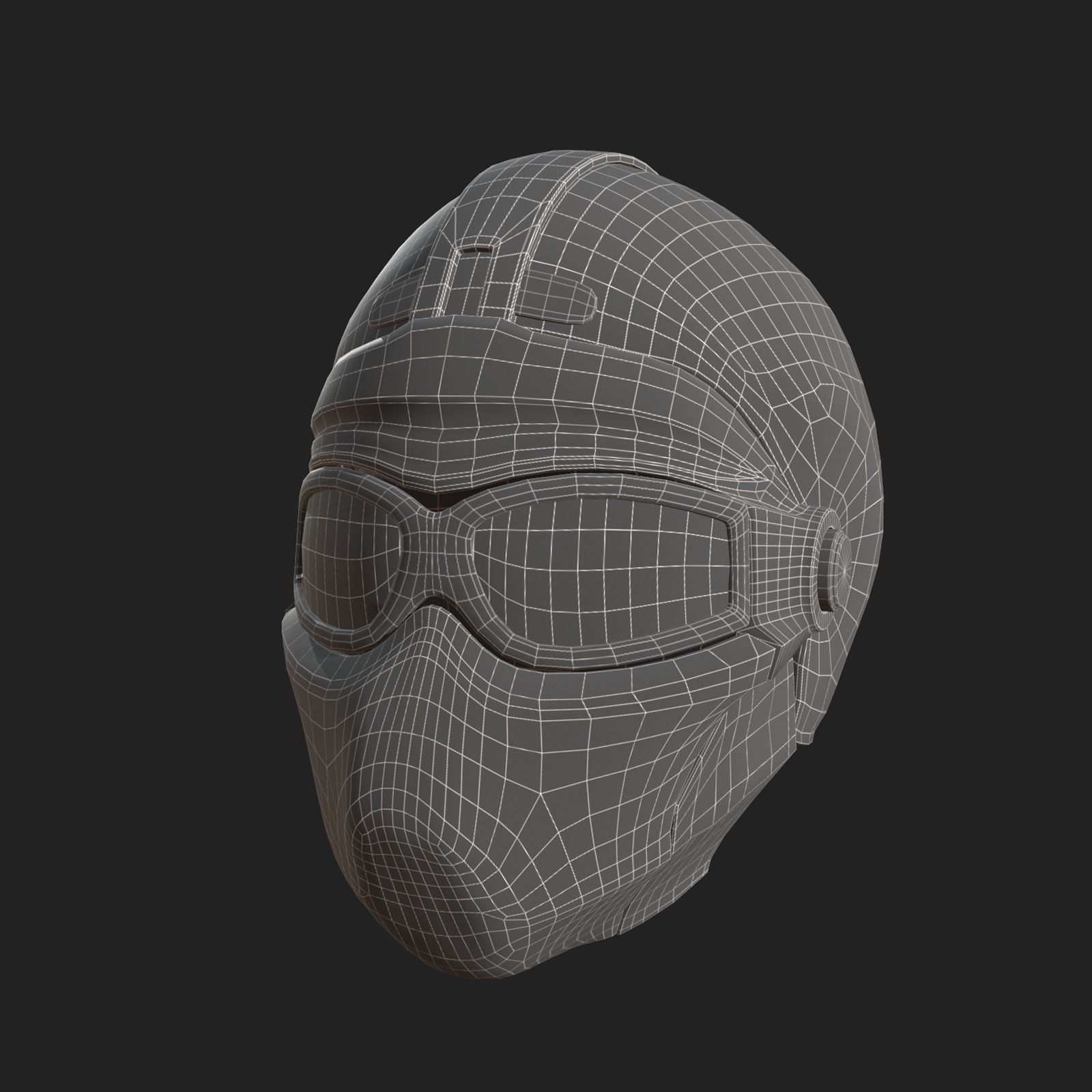Helmet scifi armor combat military fantasy cyborg Low-poly 3D model_11
