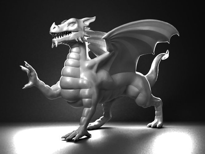 Welsh Dragon Statue - 3D Printable 3D print model