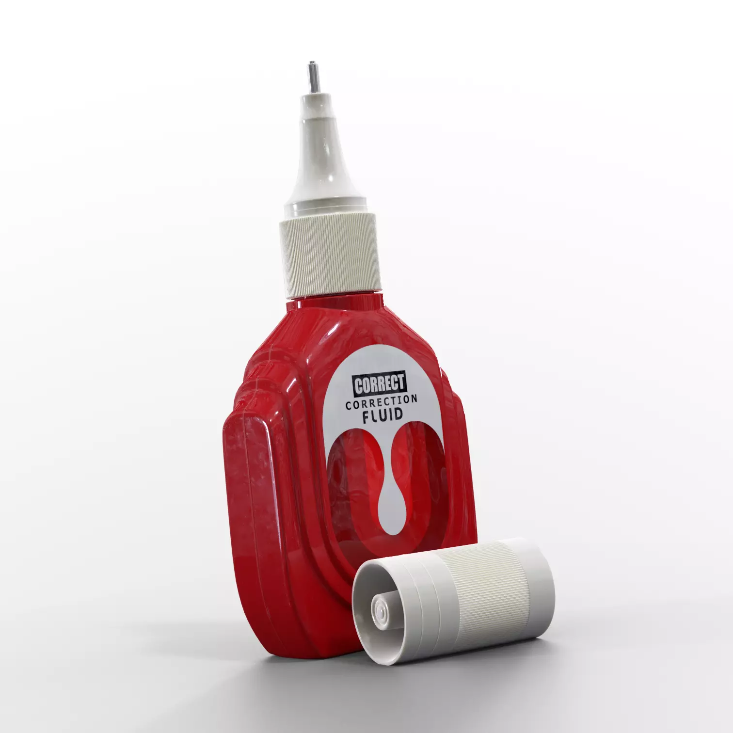 3D Correction fluid bottle Free 3D model