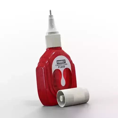  3D Correction fluid bottle