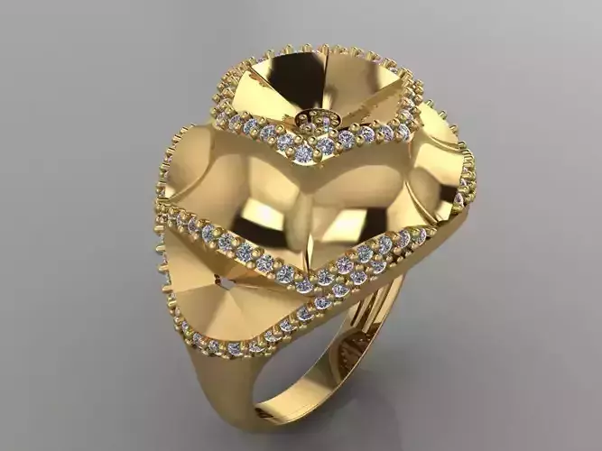 GC GOLD Y184- Diamond gold Ring 