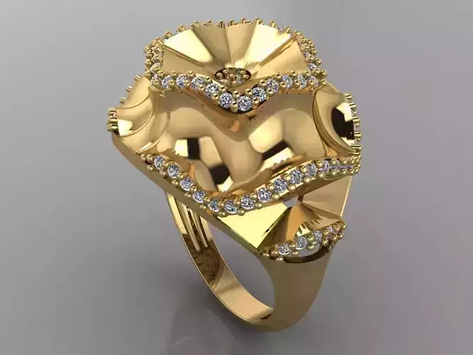 GC GOLD Y185- Diamond gold Ring 