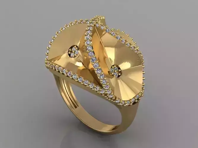 GC GOLD Y188- Diamond gold Ring 