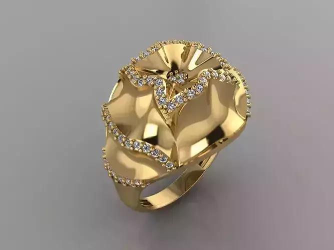 GC GOLD Y190- Diamond gold Ring 