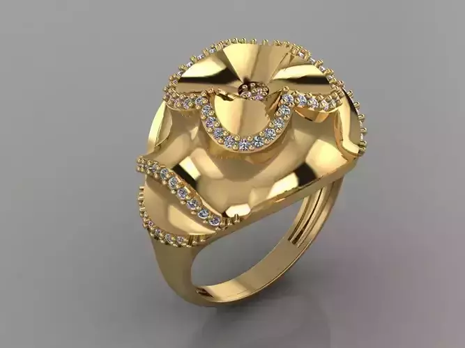 GC GOLD Y191- Diamond gold Ring 