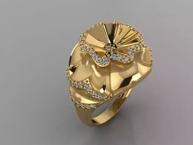 GC GOLD Y192- Diamond gold Ring 