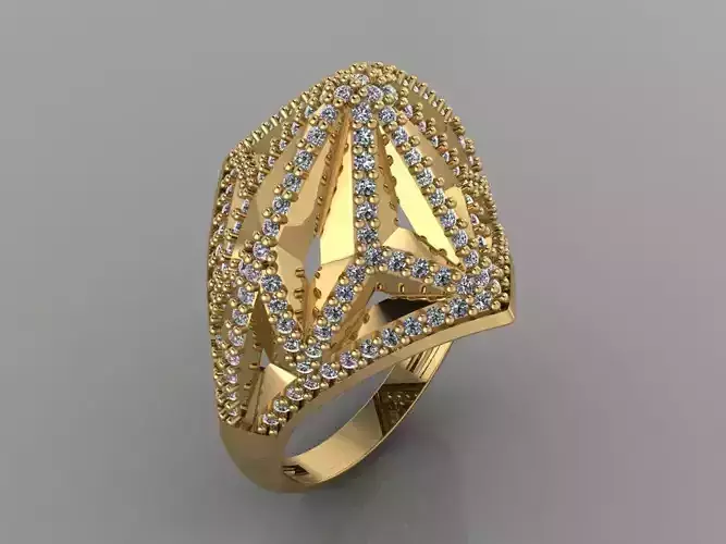 GC GOLD Y193- Diamond gold Ring 