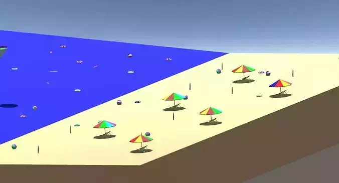 Simple Cartoon Beach
